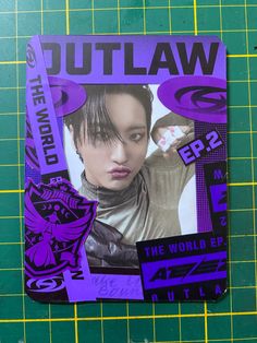 a magazine with an image of a woman on the front and purple letters that read out law