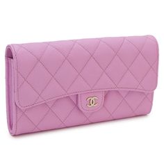 Chanel Quilted Long Wallet Pink Chanel Bags, Long Wallet, Chanel Bag, Pink Color, Limited Time, Chanel, Bag Lady, Wallet, Shoulder Bag