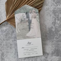 an image of a wedding card with a horse on it