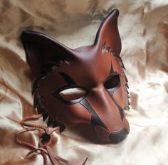 FOX mask, leather mask by faerywhere How To Disguise Yourself, Leather Handcuffs, Bear Mask, Monster Mask, Wolf Mask, Dog Mask, Fox Mask, Mask Masquerade, Head Mask