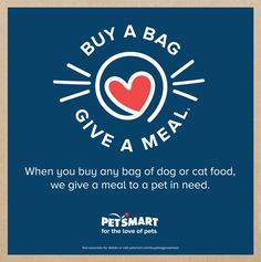 a poster with the words buy a bag give a meal