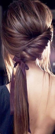 Untitled Romantic Hair, Long Hair Ponytail, Twist Ponytail, A Ponytail, Prom Hairstyles For Long Hair, Low Ponytail, Wedding Hairstyles For Long Hair