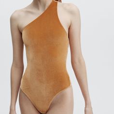 Never Worn! Tags Still Attached. Color Light Honey. Beige Bodysuit, Spandex Bodysuit, Purple Bodysuit, Orange Twist, Grey Bodysuit, Strappy Tank Tops, Velvet Bodysuit, Shapewear Bodysuit, Cutout Bodysuit