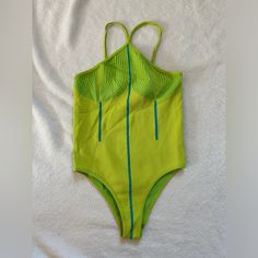 - Never Worn - Perfect For A Music Festival Neon Yellow Stretch Sleeveless Swimwear, Trendy Zara Swimwear For Spring, Yellow Stretch Swimwear For Spring, Yellow Stretch Swimwear For Party, Yellow Stretch Party Swimwear, Party Stretch Yellow Swimwear, Fitted Neon Yellow One-piece Swimwear, Neon Yellow Stretch Swimwear For Spring, Spring Fitted Zara Swimwear