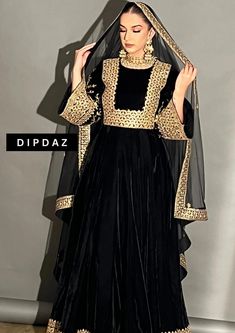 Hand crafted Afghan Party Dresses at DIPDAZ SETS Discover the perfect blend of tradition and contemporary fashion with our Afghan Modern Style Handmade Collared Top. This exquisite piece is a testament to the rich cultural heritage of Afghanistan, meticulously crafted by skilled artisans to bring you an authentic and stylish garment. Features: Handmade Excellence: Each top is handcrafted with attention to detail, ensuring a unique and high-quality piece.  Modern Design: The top features a modern Afghan Velvet Dress, Black Dupatta, Velvet Dupatta, Afghani Dress, Designer Diamond Jewellery, Afghan Dresses, Collared Top, Festival Tops, Net Dupatta