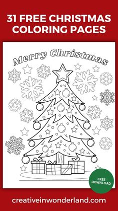 a christmas tree coloring page for kids