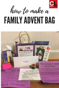 the family adventure bag with instructions for how to make it