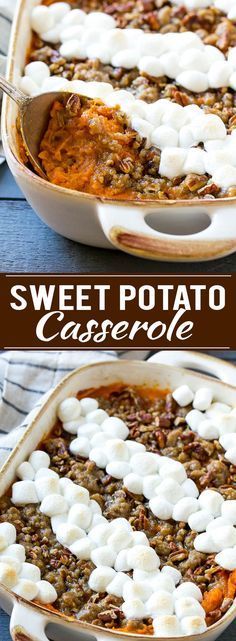 sweet potato casserole with marshmallows and chocolate