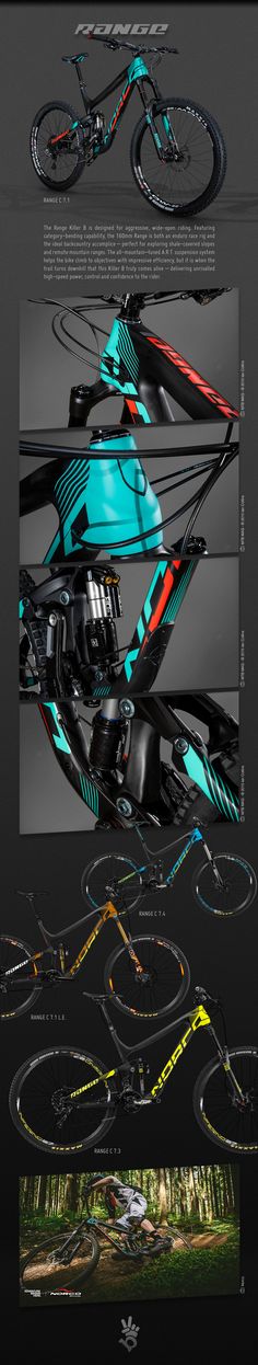 an image of the inside of a bike with different angles and colors on it, as well as text