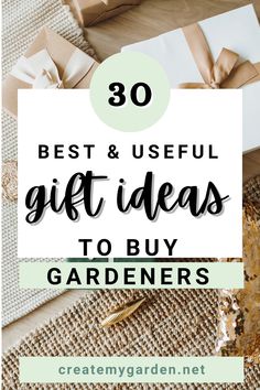 gift ideas to buy for gardeners with text overlay