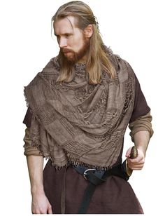 PRICES MAY VARY. Package Include: Retro Shaman Shawl Greek Gods Half Shoulder Wrap Scarf (Style1 with brooch) Material: Made from high-quality fabric, breathable, durable and lightweight. This roman cloak is designed to withstand the test of time while providing maximum comfort. Adjustable Fit: Perfectly fit your size and shape, suitable for both men and women. The complimentary vintage mid-century brooch offers a variety match ways, giving you a multitude of styling options. Versatile Design: I Viking Outfits, Dnd Clothes, Desert Clothing, Viking Brooch, Hood Cape, Shoulder Cape, Shoulder Wrap, Roman Fashion, Hooded Cloak