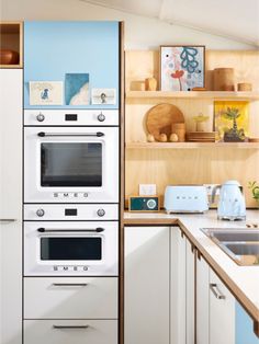 the kitchen is clean and ready to be used as a place for cooking or baking