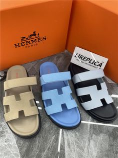 Size: 35-47 It comes with Dust box, Care manual, Tag, and Paper bag.Size Guide: Sandal Hermes, Luxury Slides, Heels Patterns, Denim Sandals, Types Of Heels, Leather Decor, Leather Denim, Genuine Leather Shoes, Karen Millen