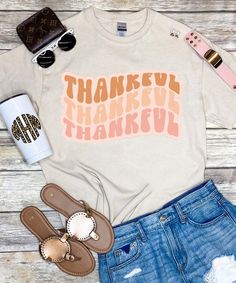 We all have something to be thankful for! This t-shirt is a must have for Thanksgiving dinner! Pair with jeans, booties, and a cardigan. This Thanksgiving shirt is available in a variety of colors and styles. There is an option for everyone! Thanksgiving Shirts For Couples, Couples Thanksgiving Shirts, Thanksgiving Shirts For Family, Kids Thanksgiving Shirts, Thanksgiving Shirts For Kids, Cute Thanksgiving Shirts, Couples Thanksgiving, Thanksgiving Shirts For Women, Sweater Vest Outfit