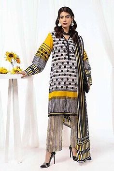 Great shopping ideas for Gul Ahmed 3PC Lawn Printed Unstitched Suit CL-32455, Dresses Nishat Linen, Pakistani Designer Suits, Gul Ahmed, Unstitched Suits, Ladies Clothing, Pakistani Designers, Shalwar Kameez, Pakistani Outfits, Designer Suits