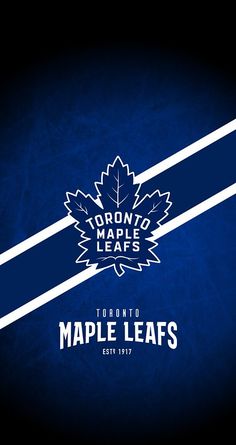 the toronto maple leafs logo on a blue background