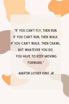 a quote that reads if you can't fly then run, if you can't