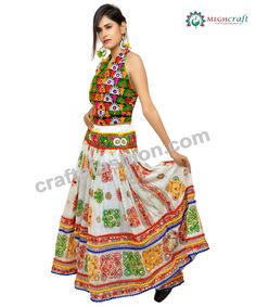 Banjara Style Indian Designer Trendy Tribal Navratri Wear Skirt #Craftnfashion #BohoSkirt #EmbroideredSkirt #NavratriWear #SitaraWorkSkirt #GypsySkirt #TribalWear #TraditionalSkirt #IndianEthnicSkirt #BohemianSkirt Sitara Work, Garba Dance, Traditional Skirts, Navratri Collection, Belly Dance Skirt, Lehenga Red, Half Sarees, Navratri Chaniya Choli, Embroidery Skirt