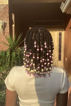 25 Big Twist Braids Hairstyles: Inspiring Looks to Try Today | Lookosm Twist Out With Beads, Beaded Natural Hair Twists, Jumbo Twist With Beads, Twist Braids Hairstyles With Beads, Jumbo Twists With Beads, Hairstyles With Beads Natural Hair, Braids And Beads Black Women, Natural Hairstyle With Beads, Natural Hair Twist With Beads