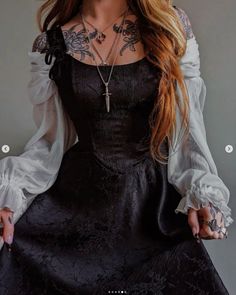 Mini Corset Dress, Corset Outfits, Cottagecore Outfits, Witch Outfit, I Am In Love, Am In Love, Goth Outfits, Goth Fashion