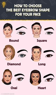 Best Eyebrow Shape, Oval Face Makeup, Shape Eyebrows, Eyebrow Shapes, Round Face Makeup