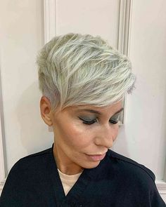 50 Coolest Women's Undercut Hairstyles To Try in 2024 Platinum Pixie, Purple Ombre Hair, Wavy Pixie, Balayage Blond, Sweeping Bangs, Middle Part Hairstyles, Square Face Hairstyles