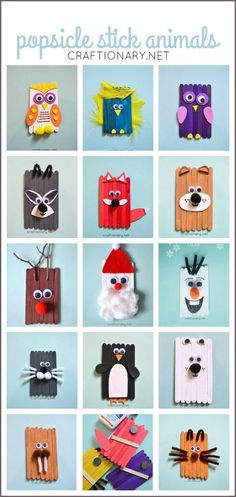 popsicle stick animals craft project for kids to make and sell on ebayon