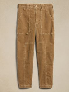 The Corduroy Barrel Pant | Banana Republic Casual Mid-rise Corduroy Bottoms, Affordable High-waist Corduroy Pants, Brown High-waisted Corduroy Pants, Mid-rise Brown Corduroy Pants, Stretch Full-length Corduroy Pants, Happy Boxing Day, Petite Shorts, Corduroy Fabric, Work Pants