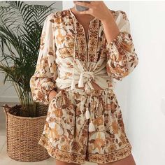 Boho Chic Gypsy Floral Blouse Boho Hippy Free People Gypsy Retro Vintage Spell Vici Chic Anthro Faithful Love Lemons Coachella Madewell Contemporary Lovers Will Love This! So Boho Chic! Pre-Order Ships 2 Weeks After Purchase Bohemian Beige Blouse For Vacation, Beige Boho Print Blouse, Summer Beige Blouse With Boho Print, Beige Bohemian Blouse With Boho Print, Beige Printed V-neck Blouse, Beach Printed Brown Blouse, Beach Blouse With Brown Print, Brown Summer Blouse For Beach, Brown Summer Blouse