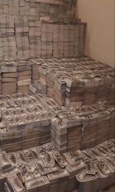 stacks of money stacked on top of each other