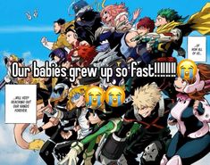 an image of anime characters with the caption our babies grew up so fast