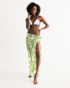 About The Art Caro Flower Grass A fresh and stylish look at camouflage. Product Details Whether you're hitting the beach or on your way to the pool, our Women's Swim Cover Up is a must-have. Its lightweight and flowy feel is the perfect accessory for your swimwear you can style multiple ways. Lightweight, flowy fabric Self-tie closure Printed, cut, and handmade Size & Fit One size fits all Style multiple ways Length: 55"x 54" Model is 5'9, one size Material & Care Machine wash cold, tumble dry l Flowy Fabric, Swim Cover, One Size Fits All, The Pool, Womens Swim, Camouflage, Cover Up, The Beach, Swimming