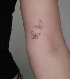 two small butterflies on the arm