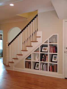 an image of stairs for space under the stairs in a house that is on sale