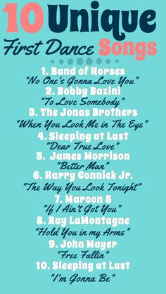 the ten unique first dance songs for children to play with in their own home theater