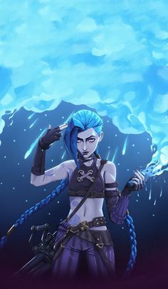 Arcane League Of Legends Fanart, Arcane Ipad Wallpaper, Jinx Arcane Wallpapers, Jinx From Arcane, Jinx Wallpaper