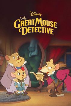 the great mouse detective is shown in this animated poster from disney's classic movie