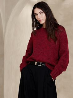 Styles For Living Room, Dark Autumn, Red Pullover, Fall 24, November 2, Costume Outfits, The Seasons, Cotton Sweater, Cropped Sweater