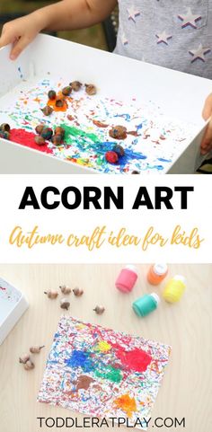 an acorn art project for kids to do with the toddlers and adults alike