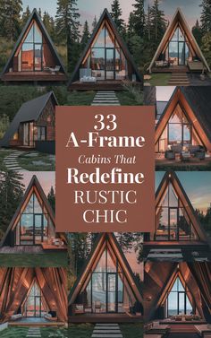 a frame cabin that redefine rustic chic is featured in this postcard