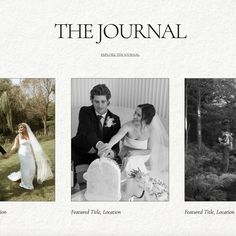 three different pictures of people in wedding attire