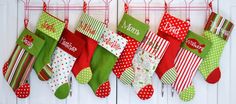 christmas stockings hanging on the wall