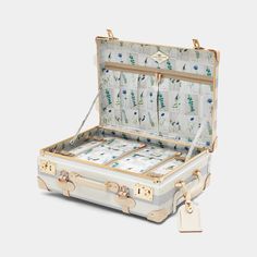 The Illustrator Blue Carryon | Over The Moon Open Luggage, Steamline Luggage, Carryon Suitcase, Lauren Taylor, Leather Suitcase, Luggage Case, Cabin Luggage, Travel Stickers, Carry On Suitcase