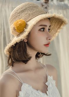 New Khaki Fuzzy Ball Decorated Foldable Straw Woven Bucket HatMade of fine Straw Woven.Hat Circumference: 60cm/23.4". Matches easily with daily hairstyle, dresses & Shirts Brown Bucket Hat For Spring, Brown One Size Sun Hat For Spring, Brown One-size Sun Hat For Spring, Spring Straw Hat One Size, Spring Straw Hat, One Size Straw Hat With Short Brim For Spring, Beige Straw Hat For Spring, Short Brim Straw Hat For Spring, One Size Short Brim Straw Hat For Spring