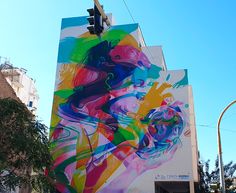 Mural by Gera1 in Athens Abstract Elements