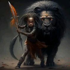 Lion Image, African Superhero, Nature Portraits, African Tribe, Warrior Concept Art