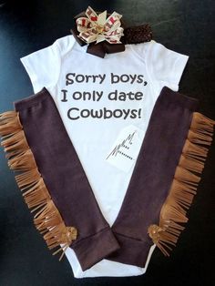 Sorry,I only date country boys ;) adorable !! gettin this for my baby girls! :) Cowboys Onesie, Cowboy Onesie, Sorry Boys, Baby Kleidung, Everything Baby, One Piece Bodysuit, Future Baby, Future Kids