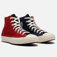 Converse Men's Chuck 70 Hi Upcycle Fleece 172267c Red/Blue/Black Size 9,10, Or 13 Shoes Converse, Converse Chuck 70, Chuck 70, Man Running, Chucks Converse, Converse Shoes, Red Blue, Red And Blue, Blue Black