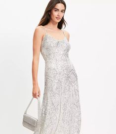 Sequin Strappy Midi Dress Petite Midi Dress, Strappy Midi Dress, Grey Outfit, Dress Home, Party Tops, Gray Skirt, Petite Dresses, Hat Hairstyles, Sequin Dress