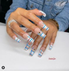 Nail Designs Plaid, French Tip Plaid Nails, Acrylic Nails Plaid Design, Fall Nails With Plaid Design, Nail Art Designs For Fall Plaid, Patchwork Nails, Nails Tumblr